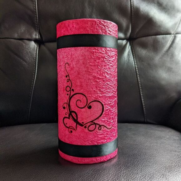 HANDMADE Heart Glass Candle Holder OR Vase - Picture 1 of 6